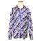 Silversilk "Purple Label" White/Royal Blue Knitted Silk Blend/Cotton Lining Retro Shirt